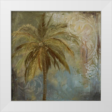 Spring Palm II White Modern Wood Framed Art Print by Pinto, Patricia