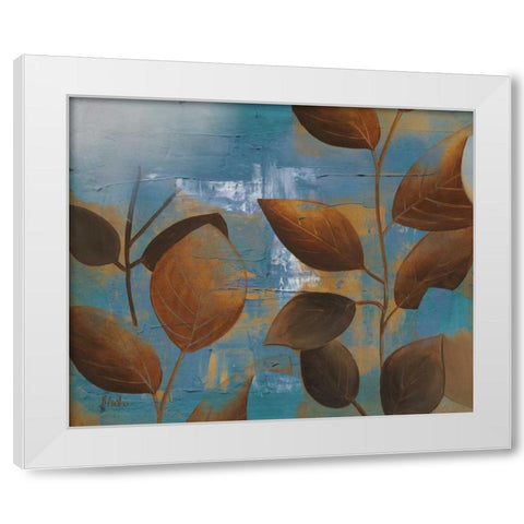 Eco Blue II White Modern Wood Framed Art Print by Pinto, Patricia