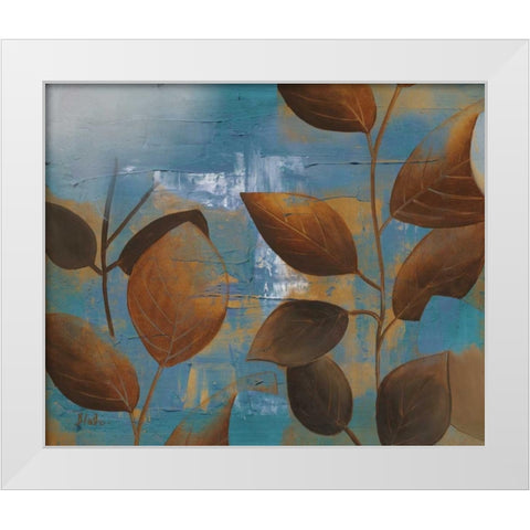 Eco Blue II White Modern Wood Framed Art Print by Pinto, Patricia