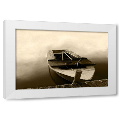 Boat II White Modern Wood Framed Art Print by Mabat, Ynon