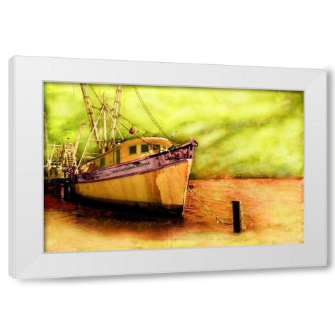 Boat VI White Modern Wood Framed Art Print by Mabat, Ynon
