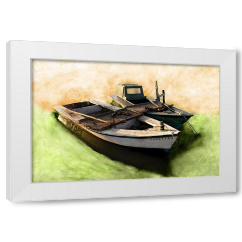 Boat VIII White Modern Wood Framed Art Print by Mabat, Ynon