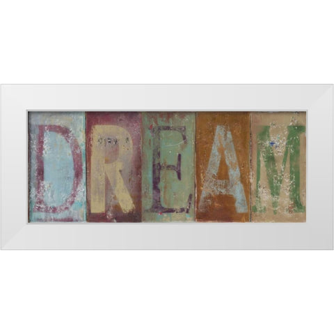 DREAM White Modern Wood Framed Art Print by Pinto, Patricia