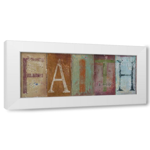 FAITH White Modern Wood Framed Art Print by Pinto, Patricia
