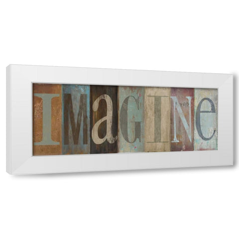 IMAGINE White Modern Wood Framed Art Print by Pinto, Patricia