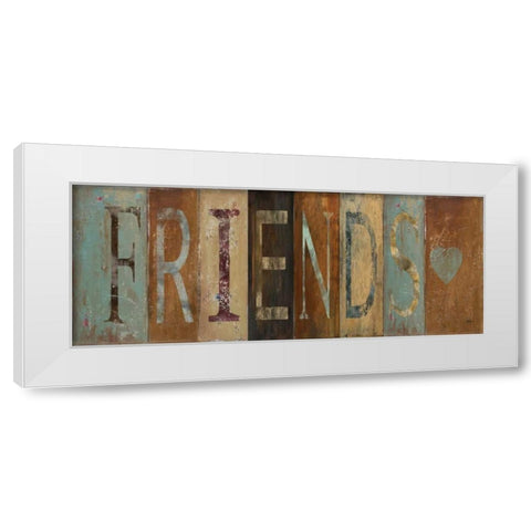 FRIENDS White Modern Wood Framed Art Print by Pinto, Patricia