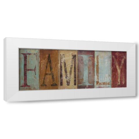 FAMILY White Modern Wood Framed Art Print by Pinto, Patricia