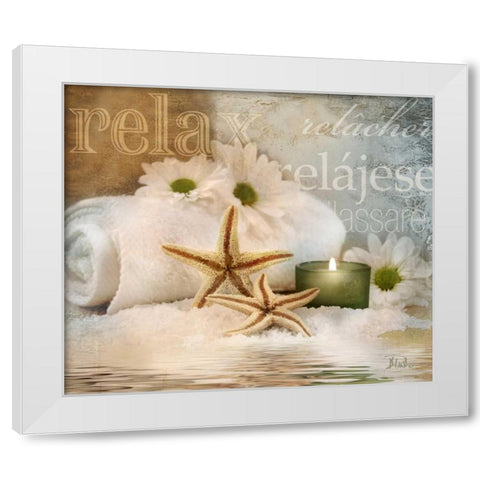 Relaxation II White Modern Wood Framed Art Print by Pinto, Patricia