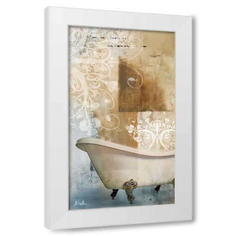 Bathroom and Ornaments I White Modern Wood Framed Art Print by Pinto, Patricia