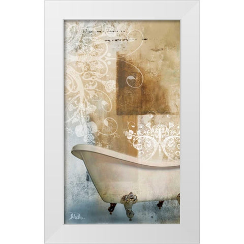 Bathroom and Ornaments I White Modern Wood Framed Art Print by Pinto, Patricia