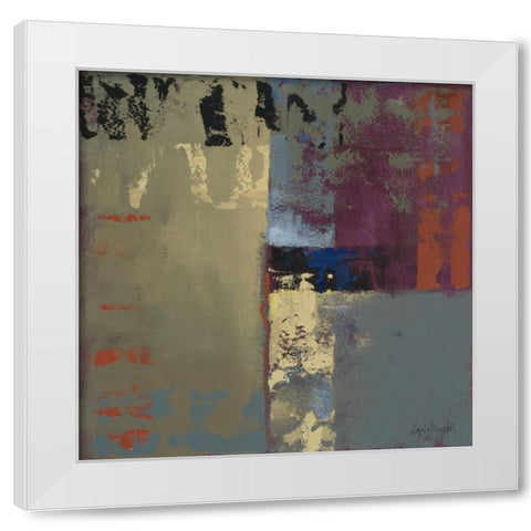 Teal Perception I White Modern Wood Framed Art Print by Loreth, Lanie