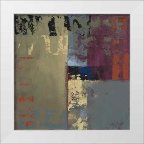 Teal Perception I White Modern Wood Framed Art Print by Loreth, Lanie