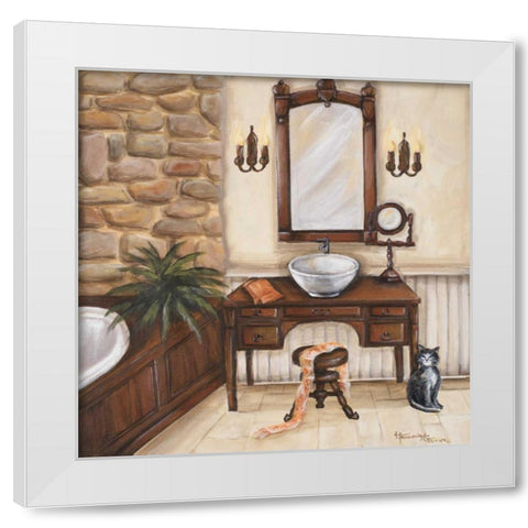 Fireplace Escape II White Modern Wood Framed Art Print by Hakimipour-Ritter