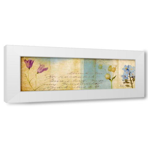 Wildflower Panel II White Modern Wood Framed Art Print by Pinto, Patricia