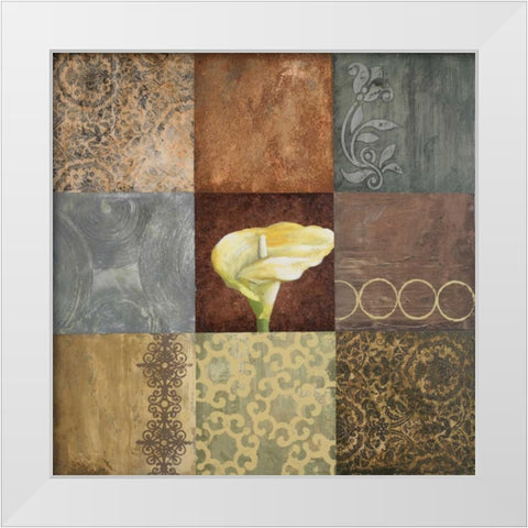 Lily Expression I White Modern Wood Framed Art Print by Marcon, Michael