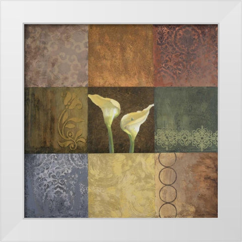 Lily Expression II White Modern Wood Framed Art Print by Marcon, Michael