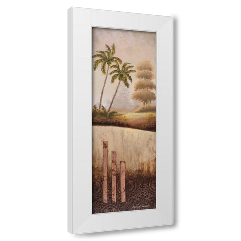 Tropical Gardens II White Modern Wood Framed Art Print by Marcon, Michael