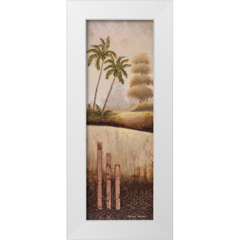 Tropical Gardens II White Modern Wood Framed Art Print by Marcon, Michael
