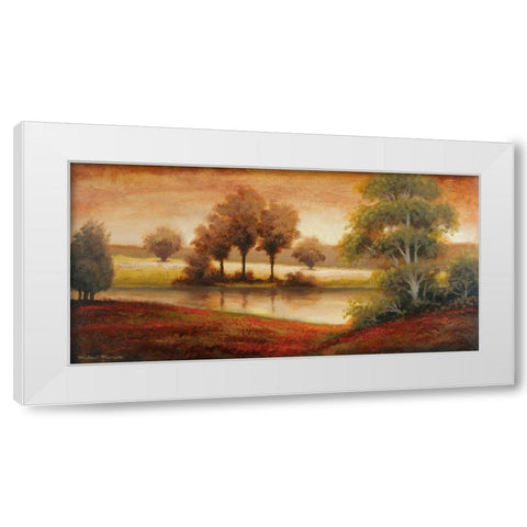 Gleaming Landscape White Modern Wood Framed Art Print by Marcon, Michael