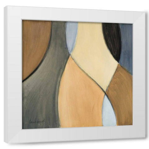 Coalescence Earthtones I White Modern Wood Framed Art Print by Loreth, Lanie
