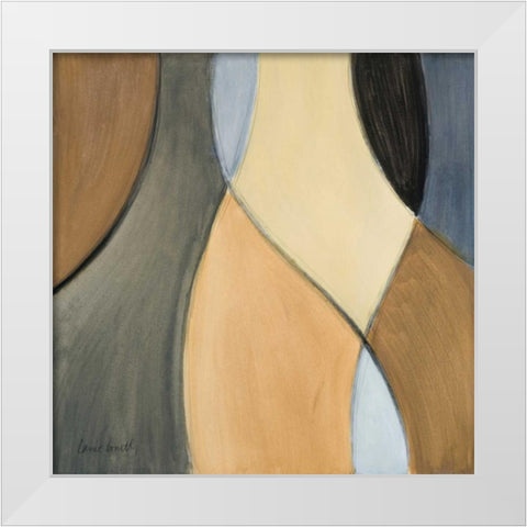 Coalescence Earthtones I White Modern Wood Framed Art Print by Loreth, Lanie