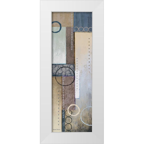 Colors of Rain II White Modern Wood Framed Art Print by Marcon, Michael