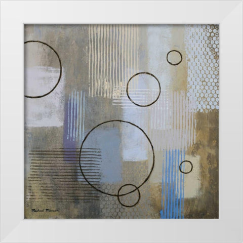 Rain Abstract II White Modern Wood Framed Art Print by Marcon, Michael