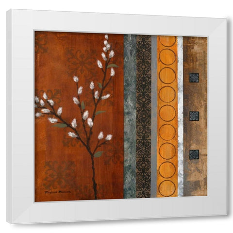Willow Stems I White Modern Wood Framed Art Print by Marcon, Michael