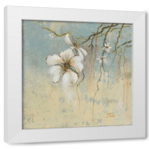 Cherry Blossom I White Modern Wood Framed Art Print by Pinto, Patricia