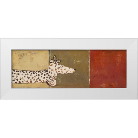 Fashion Puppy II White Modern Wood Framed Art Print by Pinto, Patricia