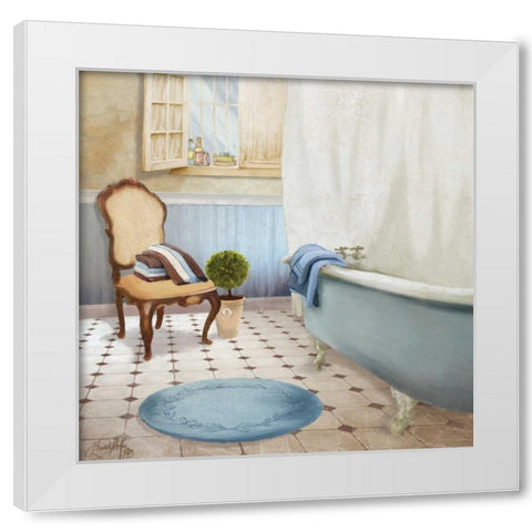 Sundance Bath I White Modern Wood Framed Art Print by Medley, Elizabeth