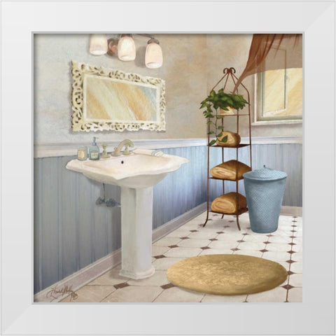 Sundance Bath II White Modern Wood Framed Art Print by Medley, Elizabeth