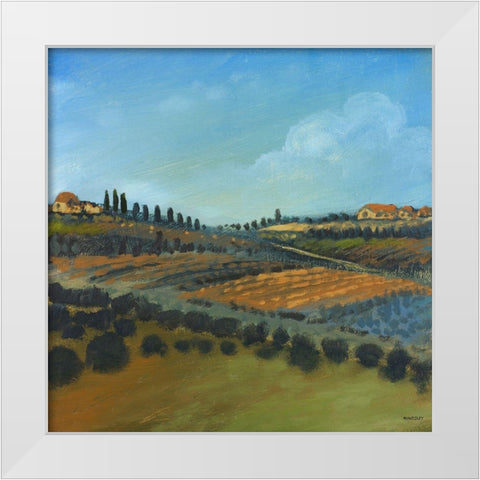 Italy I White Modern Wood Framed Art Print by Kingsley