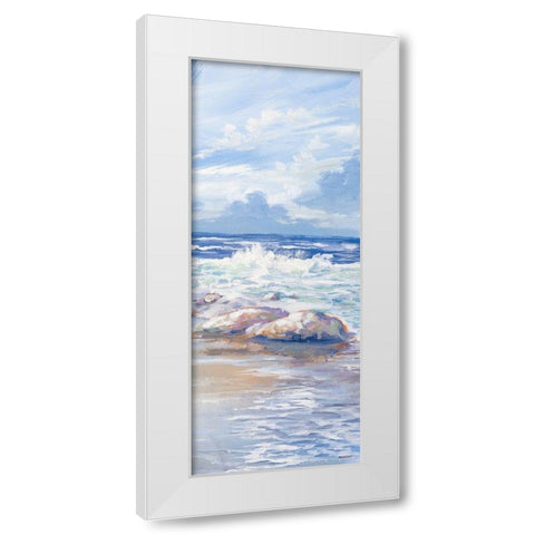 Beach Panel II White Modern Wood Framed Art Print by Kingsley