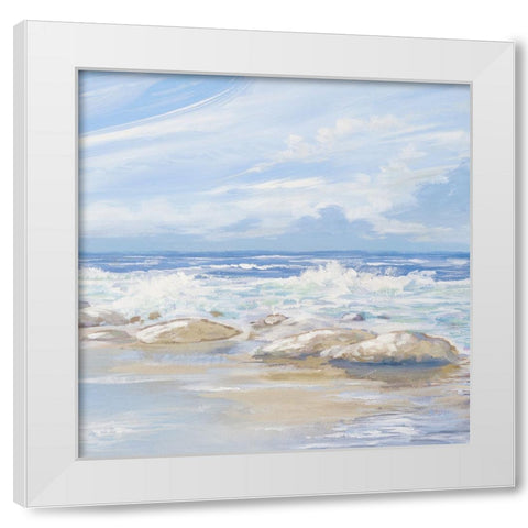 Sea Breeze II White Modern Wood Framed Art Print by Meneely, Dan