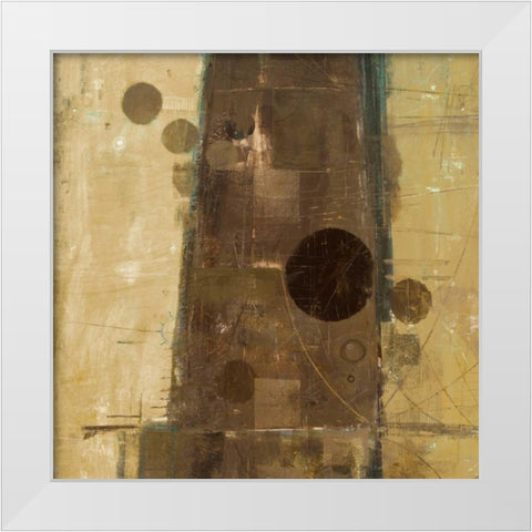 Theory I White Modern Wood Framed Art Print by Kingsley