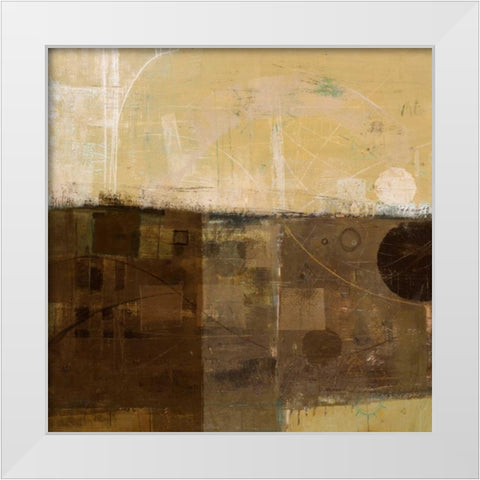 Theory II White Modern Wood Framed Art Print by Kingsley