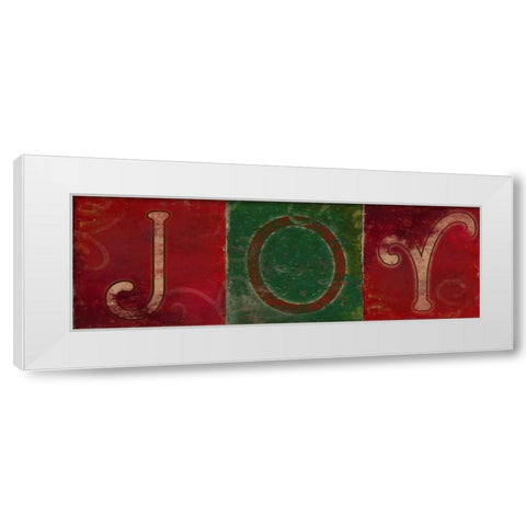 JOY White Modern Wood Framed Art Print by Pinto, Patricia