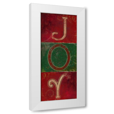 JOY White Modern Wood Framed Art Print by Pinto, Patricia
