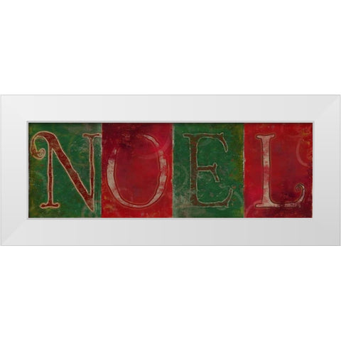NOEL White Modern Wood Framed Art Print by Pinto, Patricia