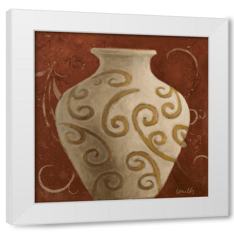 Vessel on Red I White Modern Wood Framed Art Print by Loreth, Lanie