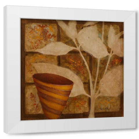 Little Striped Vase II White Modern Wood Framed Art Print by Loreth, Lanie