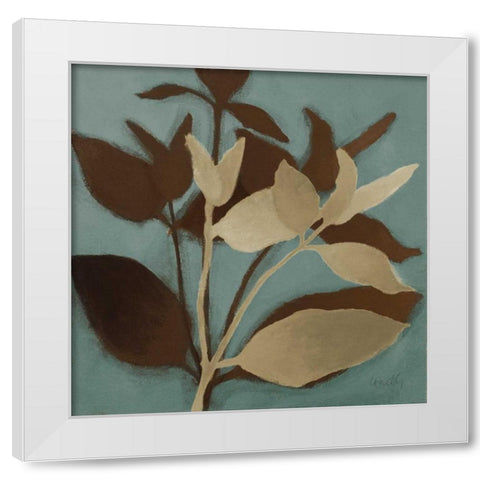 Sur le Bleu I White Modern Wood Framed Art Print by Loreth, Lanie