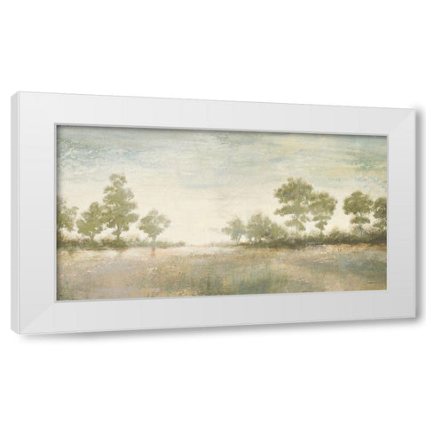 Distant Valley White Modern Wood Framed Art Print by Marcon, Michael