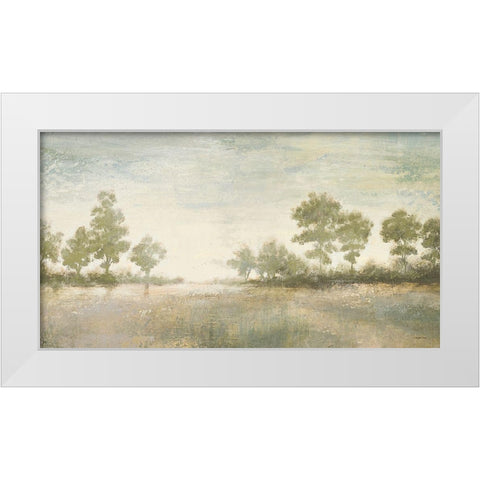 Distant Valley White Modern Wood Framed Art Print by Marcon, Michael