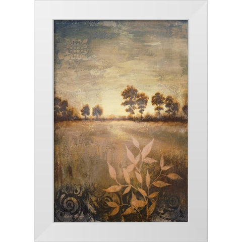 Distant Season White Modern Wood Framed Art Print by Marcon, Michael