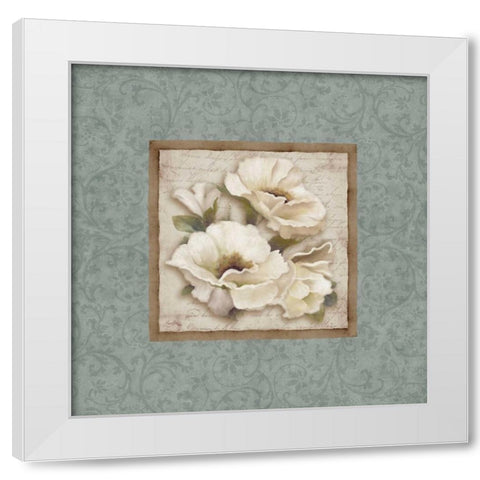 Silversage Flower II White Modern Wood Framed Art Print by Medley, Elizabeth