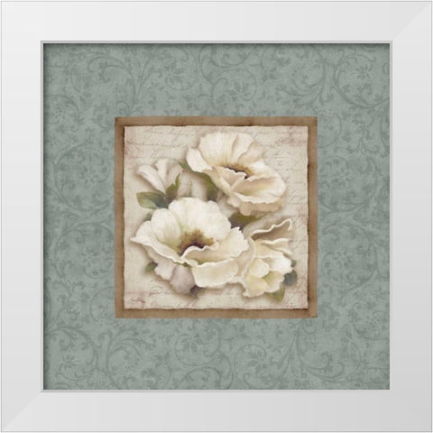 Silversage Flower II White Modern Wood Framed Art Print by Medley, Elizabeth