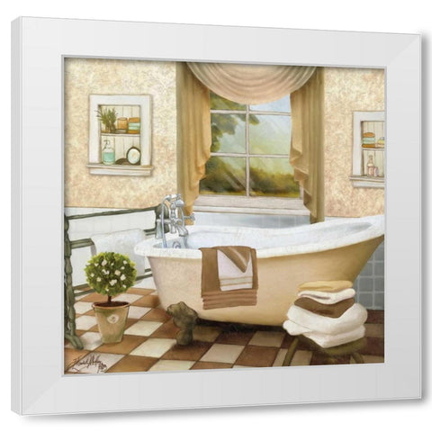 French Bath II White Modern Wood Framed Art Print by Medley, Elizabeth