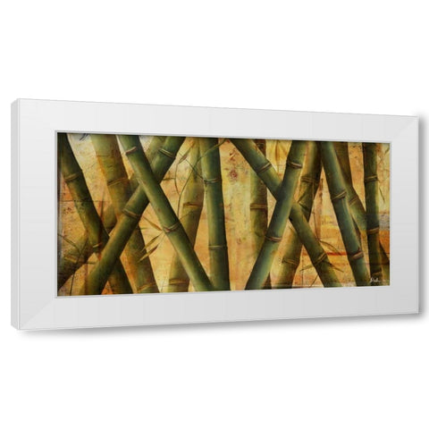 Bamboo Forest II White Modern Wood Framed Art Print by Pinto, Patricia